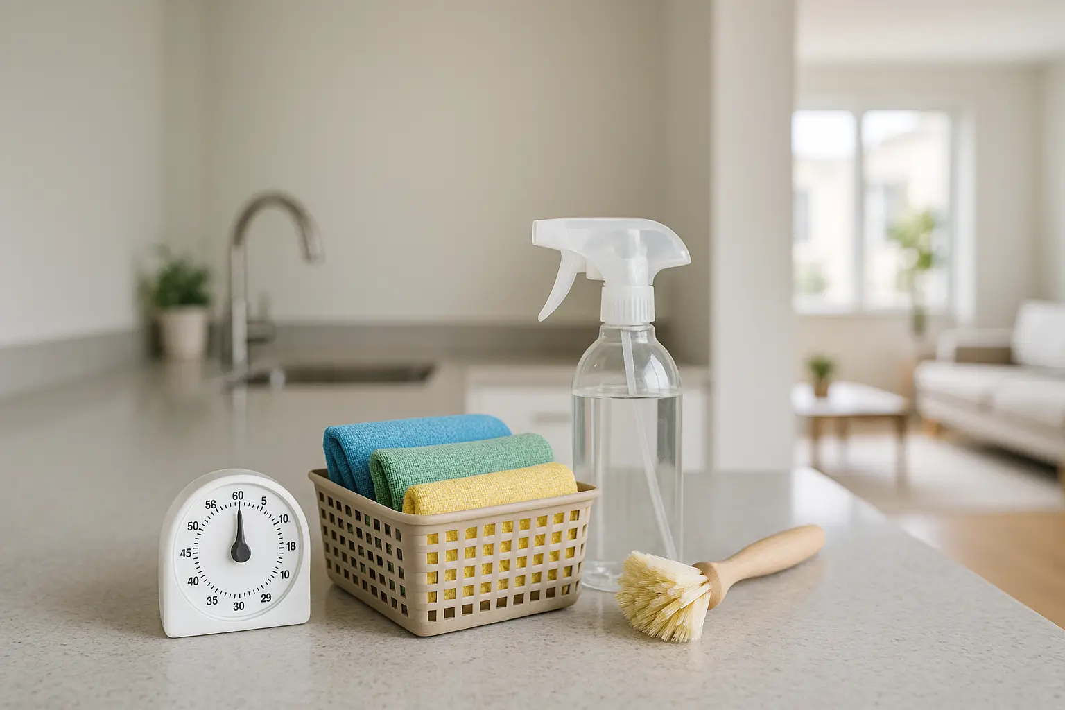 Cleaning plan for working professionals: 15 minutes a day to a consistently clean apartment